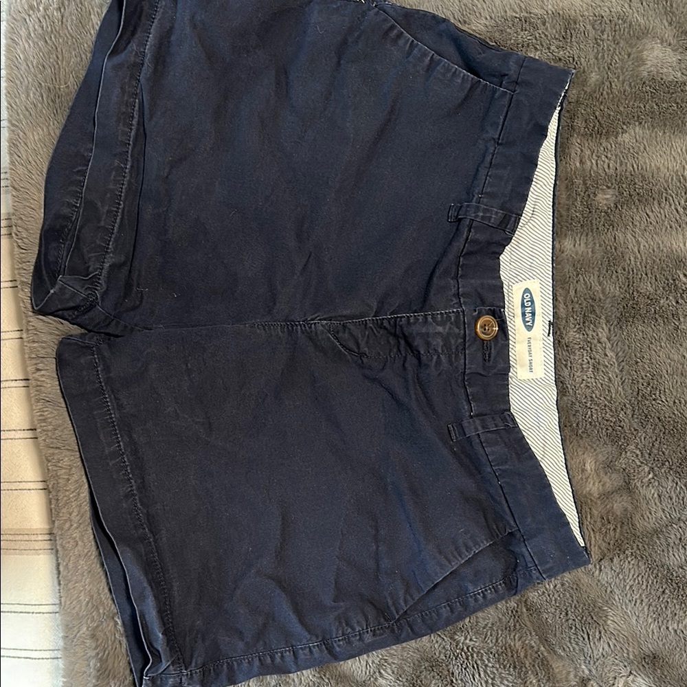 Old Navy Blue Bermuda Shorts Classic Cotton Blend